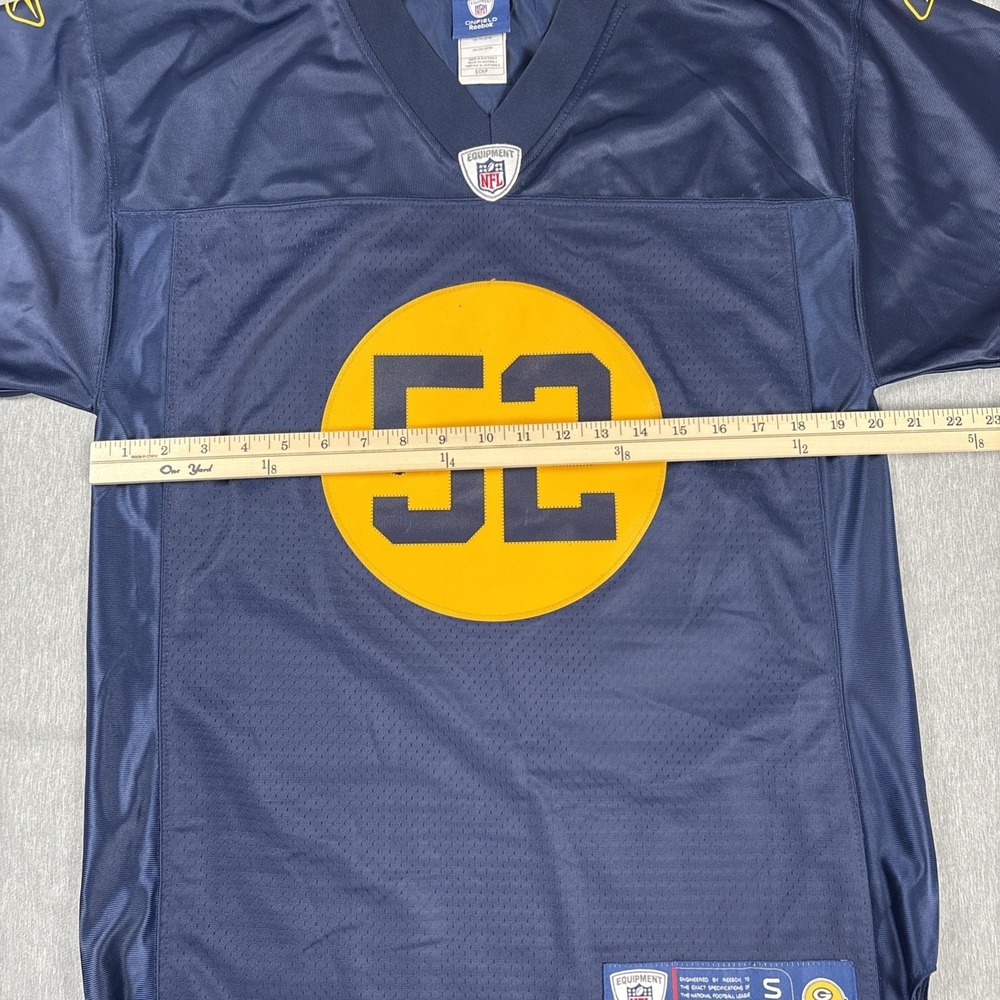 Clay Matthews 52 Green Bay Packers NFL Reebok Jersey Retro‎ Acme Blue Size Small - Picture 8 of 16